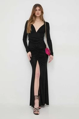 Pinko sukienka kolor czarny maxi dopasowana 102916.A1JS