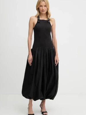 Pinko sukienka kolor czarny maxi rozkloszowana 105137 A2L8