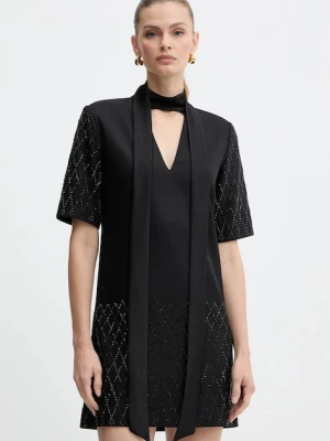 Pinko sukienka kolor czarny mini oversize 105523 A2PO