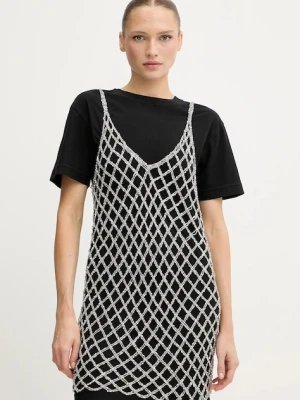 Pinko sukienka kolor czarny mini prosta 105144 A2LT