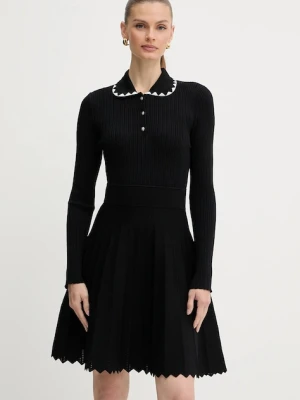 Pinko sukienka kolor czarny mini rozkloszowana 105422 A2PT