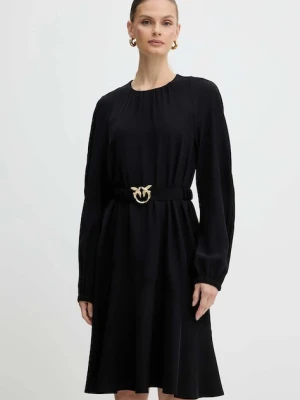 Pinko sukienka kolor czarny mini rozkloszowana 105727 A2U2