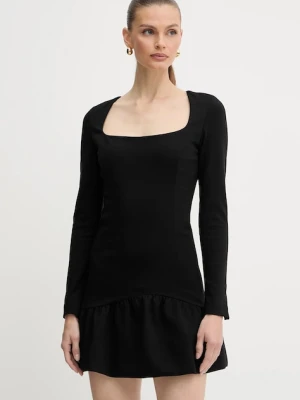 Pinko sukienka kolor czarny mini rozkloszowana 105769 A15M