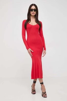 Pinko sukienka kolor czerwony maxi dopasowana 102800.A170