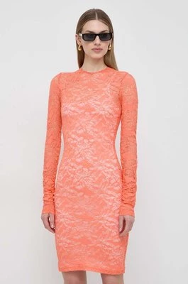 Pinko sukienka kolor pomarańczowy mini dopasowana 102923.A1LG