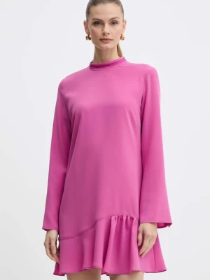 Pinko sukienka kolor różowy mini rozkloszowana 105676 A2QW