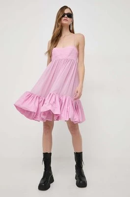 Pinko sukienka kolor różowy mini rozkloszowana 102781.A1JY