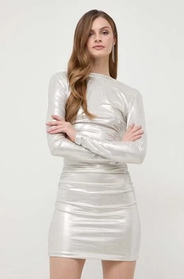 Pinko sukienka kolor srebrny mini dopasowana 103041.Y5RA