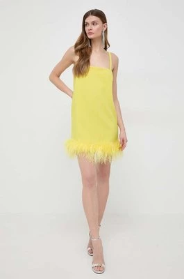 Pinko sukienka kolor żółty mini prosta 102949.A1RJ