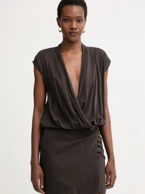 Pinko sukienka kopertowa z wiskozą