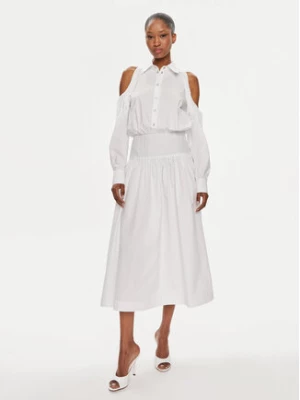 Pinko Sukienka koszulowa Hazzard 103630 A1X8 Biały Regular Fit