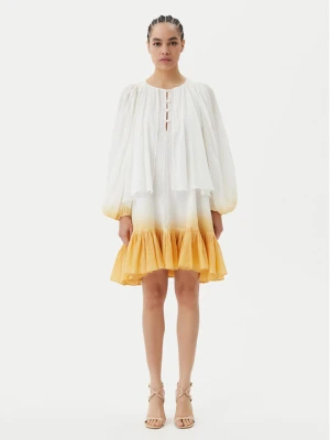 PINKO Sukienka letnia Inventi Abito 104949 A2G4 Écru Relaxed Fit Kremowy