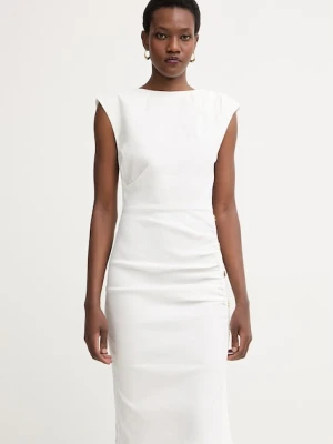 Pinko sukienka letnia z dodatkiem lnu