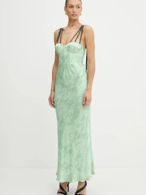 Pinko sukienka REIMAGINE by Patrick Mcdowell kolor zielony maxi prosta 104996 A2JM