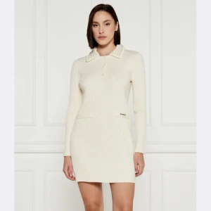 Pinko Sukienka YORK CHOCOLATE | z dodatkiem wełny