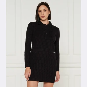 Pinko Sukienka YORK CHOCOLATE | z dodatkiem wełny