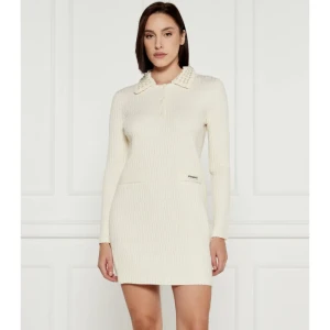 Pinko Sukienka YORK CHOCOLATE | z dodatkiem wełny