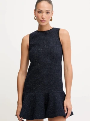 Pinko sukienka z domieszką wełny kolor granatowy mini prosta 105795 A2VL