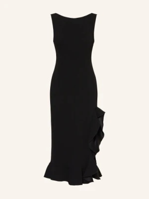 Pinko Sukienka Z Falbanami schwarz