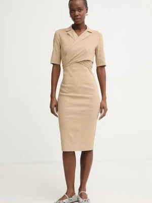 Pinko sukienka z lnem