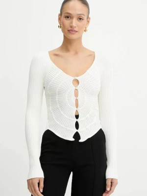 Pinko sweter damski kolor beżowy lekki 104627 A2E6