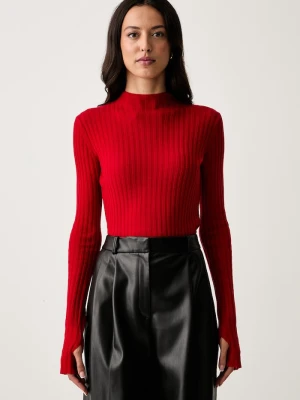 Pinko sweter damski wełniany czerwony