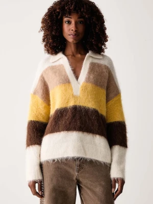 Pinko sweter damski z wełną beżowy
