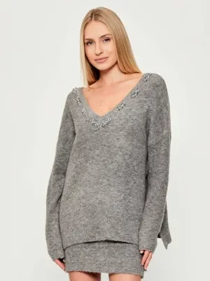 Pinko Sweter DANCING QUEEN | Oversize fit | z dodatkiem wełny