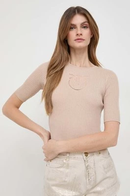 Pinko sweter jedwabny kolor beżowy lekki 102017.A1KW