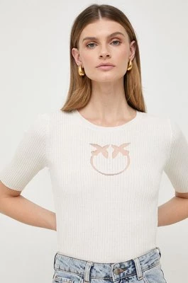 Pinko sweter jedwabny kolor beżowy lekki 102017.A1KW