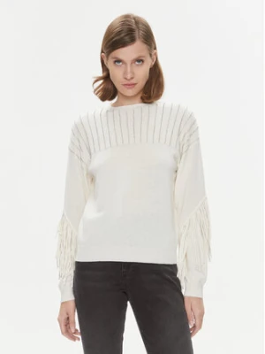 Pinko Sweter Libellula 102082 A19L Écru Regular Fit