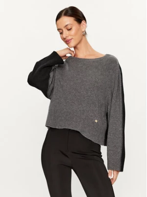 Pinko Sweter Lombrico 102123 A185 Szary Cropped Fit