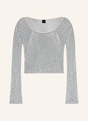Pinko Sweter Nathan Z Błyszczącą Przędzą grau