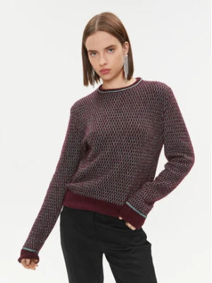 Pinko Sweter Scimpanze 102226 A1BH Bordowy Regular Fit