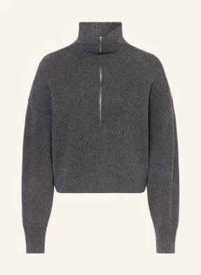 Pinko Sweter Typu Troyer Caveau Z Wełny Merino grau