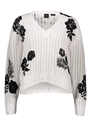 Pinko Sweter w kolorze biało-czarnym rozmiar: L