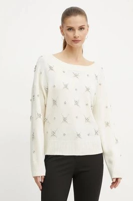 Pinko sweter wełniany damski kolor beżowy 104485 A299