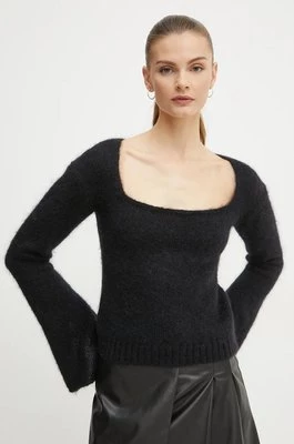 Pinko sweter wełniany damski kolor czarny 104472 A28L