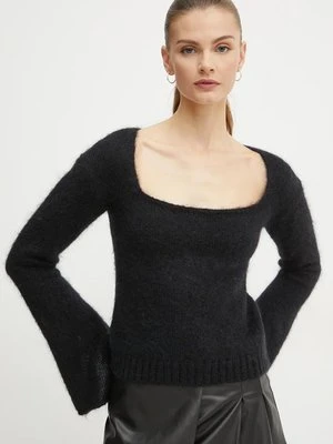 Pinko sweter wełniany damski kolor czarny 104472 A28L