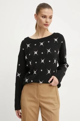 Pinko sweter wełniany damski kolor czarny 104485 A299