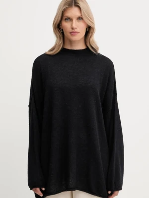 Pinko sweter wełniany damski kolor czarny lekki 105749 A2UN