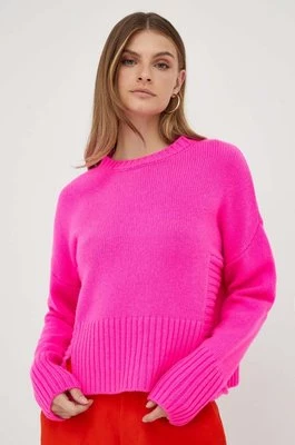 Pinko sweter wełniany damski kolor różowy ciepły 102241.A1CH