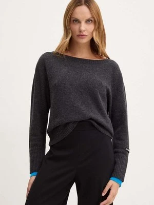 Pinko sweter wełniany damski kolor szary 104467 A277