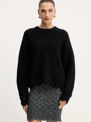 Pinko sweter z dodatkiem wełny damski kolor czarny 105505 A2R1
