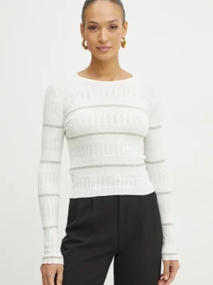 Pinko sweter z domieszką jedwabiu damski kolor biały lekki 104735 A2FC