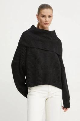 Pinko sweter z domieszką moheru kolor czarny ciepły 104493 A282