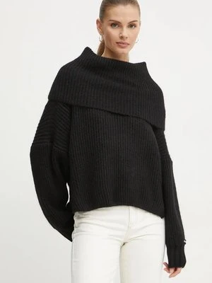 Pinko sweter z domieszką moheru kolor czarny ciepły 104493 A282