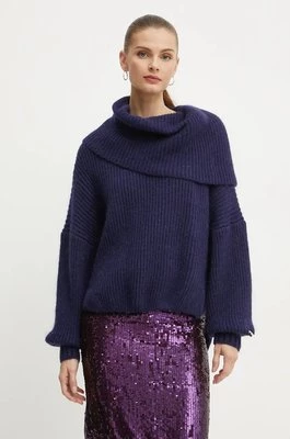 Pinko sweter z domieszką moheru kolor granatowy ciepły 104493 A282