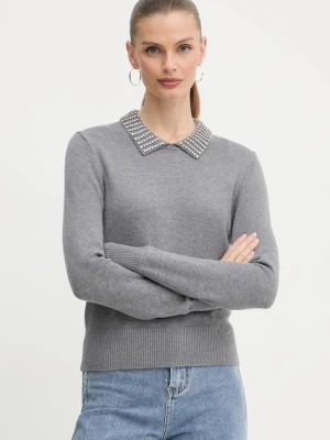 Pinko sweter z domieszką wełny damski kolor szary 105530 A2S4