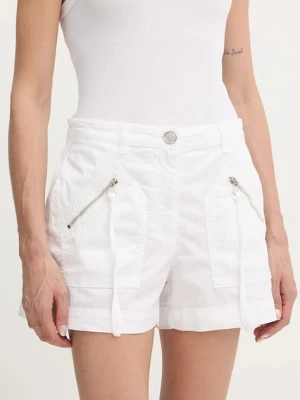 Pinko szorty damskie kolor biały gładkie medium waist 105159 A2L8